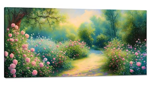 Malen Nach Zahlen Erwachsene Rose Malen Nach Zahlen XXL 100x200cm, Paint by Numbers Wald Malen Nach Zahlen Kinder Kreativ Set, DlY Handgemalt Olgemalde mit Pinseln und Acrylfarbe, Zimmer Deko Q-779 von Qinqhuag