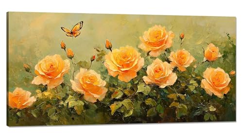 Malen Nach Zahlen Erwachsene Schmetterling Malen Nach Zahlen XXL 20x40cm, Paint by Numbers Rose (1) Malen Nach Zahlen Kinder, DlY Handgemalt Olgemalde mit Pinseln und Acrylfarbe, Zimmer Deko Q-631 von Qinqhuag