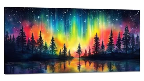 Malen Nach Zahlen Erwachsene Sternenhimmel Malen Nach Zahlen XXL 100x200cm, Paint by Numbers Baum (1) Malen Nach Zahlen Kinder, DlY Handgemalt Olgemalde mit Pinseln und Acrylfarbe, Zimmer Deko Q-637 von Qinqhuag