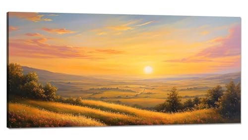 Malen Nach Zahlen Erwachsene Wiese Malen Nach Zahlen XXL 100x200cm,Paint by Numbers Landschaft Malen Nach Zahlen Kinder Kreativ,DlY Handgemalt Olgemalde mit Pinseln und Acrylfarbe,Zimmer Deko Q-781 von Qinqhuag