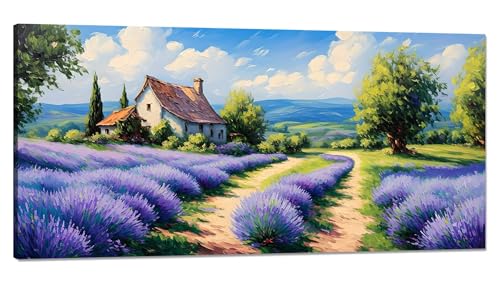 Malen nach Zahlen Lavendel Malen nach Zahlen Erwachsene Groß 80x160cm,Paint by Numbers Kabine Malen nach Zahlen Kinder,DlY Handgemalt Ölgemälde Knitterfreie Leinwand Bastelset,Deko Wohnzimmer Q-728 von Qinqhuag