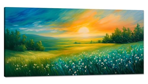 Malen nach Zahlen Sonnenaufgang Malen nach Zahlen Erwachsene Groß 100x200cm,Paint by Numbers Baum (3) Malen nach Zahlen ab 9 jahre,DlY Handgemalt Ölgemälde Leinwand Bastelset,Deko Wohnzimmer Q-768 von Qinqhuag