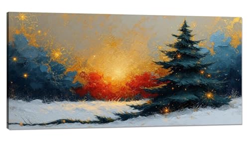 Malen nach Zahlen Sonnenaufgang Malen nach Zahlen Erwachsene Groß 20x40cm,Paint by Numbers Weihnachten Malen nach Zahlen ab 9 jahre,DlY Handgemalt Ölgemälde Leinwand Bastelset,Deko Wohnzimmer Q-918 von Qinqhuag