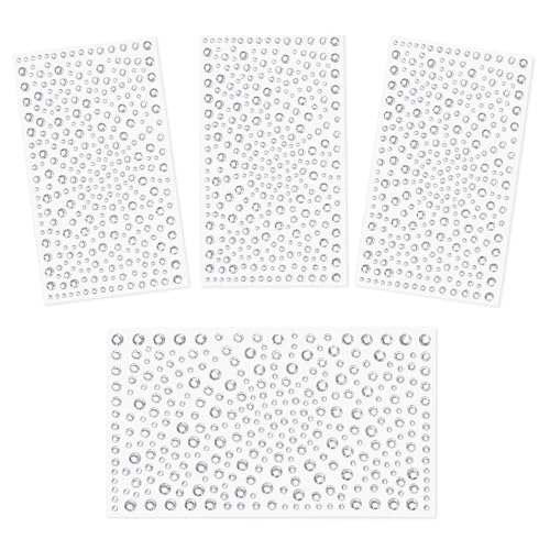 Qinsky Stick 1300 Pcs Strasssteine Selbstklebend,Glitzersteine Selbstklebend Glitzersteine Aufkleber Strasssteine Selbstklebend für DIY Fingernagel Handy-Kleidung Dekorationen von Qinsky