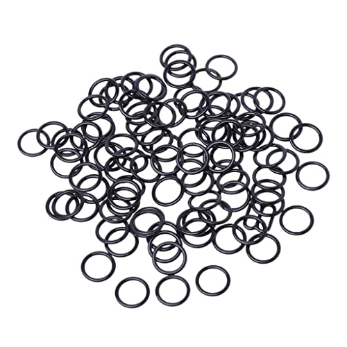 QishGO BH-Ringe, 100 Stück, Metall-BH-Träger-Versteller, Schieberinge, Ersatz für Badeanzüge, Strumpfbänder, Mieder, Korsetts, Schwarz, Innendurchmesser 10 mm von QishGO