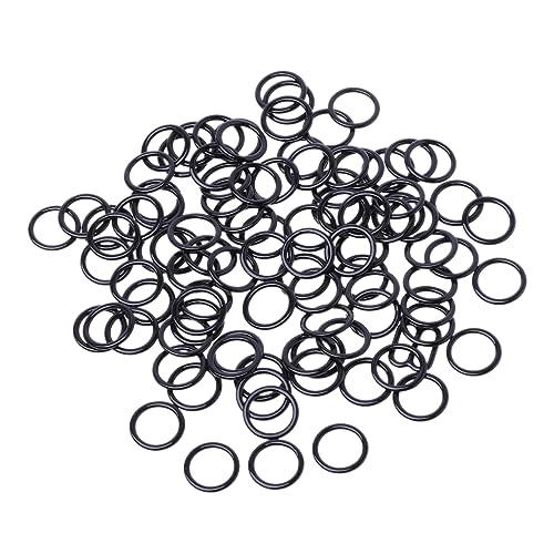 QishGO BH-Ringe, 100 Stück, Metall-BH-Träger-Versteller, Schieberinge, Ersatz für Badeanzüge, Strumpfbänder, Mieder, Korsetts, Schwarz, Innendurchmesser 12 mm von QishGO