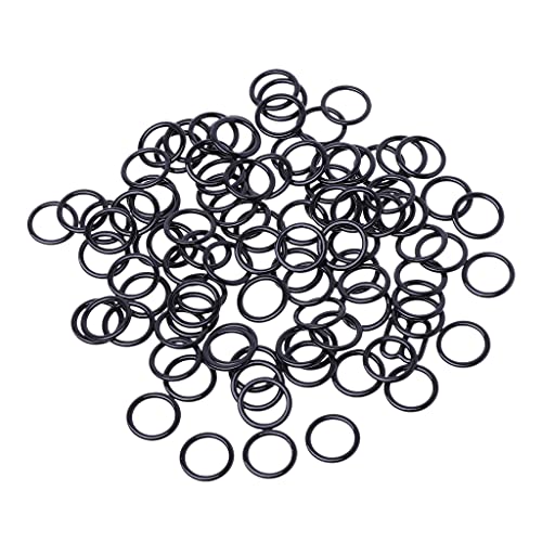 QishGO BH-Ringe, 100 Stück, Metall-BH-Träger-Versteller, Schieberinge, Ersatz für Badeanzüge, Strumpfbänder, Mieder, Korsetts, Schwarz, Innendurchmesser 8 mm von QishGO