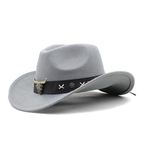 QishGO Vintage Country Western Fedora Hut Cowgirl Hut Lederband Cowgirl Hut für Foto PS Headwaer s von QishGO