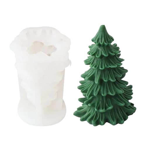 Qiwieod Weihnachtsbaum-Gussform, Kerzen Selber Machen Set, Kerzenform Silikon Weihnachtsbaum Kerzenform Kerzenformen, Weihnachtsbaumform Für Die Kerzenherstellung, Weihnachtsbaum Kerzenform von Qiwieod