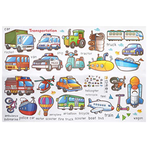 Qixuer Cartoon Car Kinderzimmer Wandaufkleber,Abnehmbar Cars Wandtattoo Cars Kinderzimmer Stickers Autos Transport Lernen Wandaufkleber Wanddeko für Wohnzimmer Schlafzimmer Kinderzimmer von Qixuer