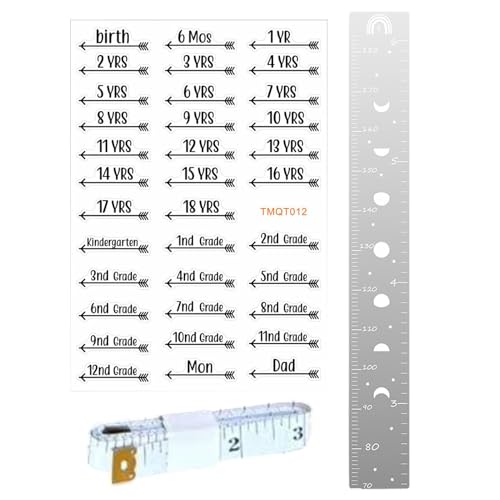 Qizeroty Kinderspiegel Wachstumstabelle, Wachstumstabellenspiegel Wachstumstabellenspiegel Für Kinder, Höhenmessspiegel Lineal Zum Halten Ihres Wachstums Inklusive Wandmontage von Qizeroty