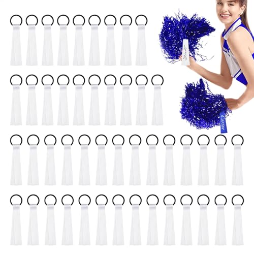 Qkbuza Cheerleader Pom Poms Namensschilder – Cheerleading Pom Poms Tags Halter – Cheerleader Slogan Tags Band mit Gummiband für Rucksack, Box, Tasche, Blumenstrauß von Qkbuza