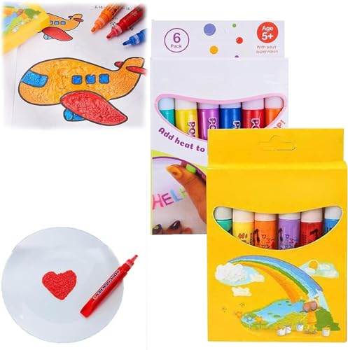 Bubble Popcorn Drawing Pens,Magic Puffy Bubble Pen Puffy 3D Art Safe Pen,Magic Popcorn Color Paint Pen Set,Puffy Pens Heat Activated. (A+B) von Qklovni