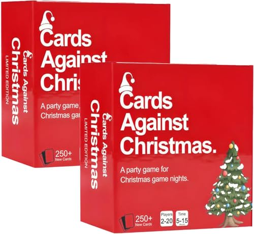 Qklovni Karten gegen Weihnachten, Spiel für Weihnachtsnächte, Fragekarten Erweiterungsset, Konversationskartenspiele für Erwachsene Partys, Urlaubsparty-Spiel für Freunde, Familie (2pcs) von Qklovni