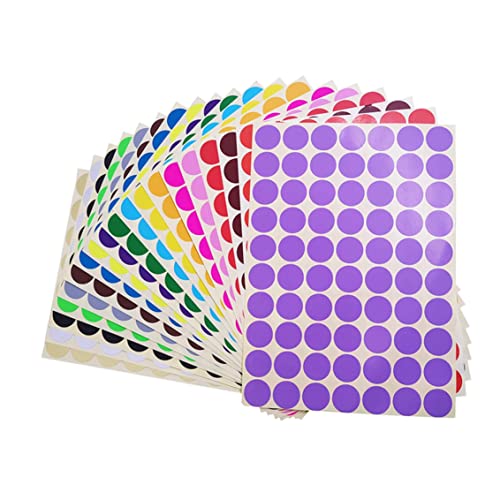 2800 PCs runde Codierungskennzeichen, 20 Farben farbige klebrige Punkte Neon -Farbcodierungspunkte runde Aufkleber, Aufkleber DOT -Aufkleber 3/4 von QmjdDymx