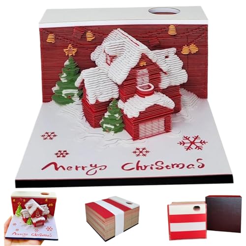 3D -Kalender 2025,3d Memo Pad, Weihnachtsschnitzart Pads, DIY 3D -Notizblock von QmjdDymx