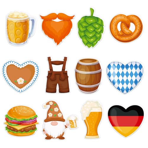 Qpout 480 Blatt Oktoberfest Haftnotizen Post its, 2,5 x 3,3 Zoll Oktoberfest Thema kleine Post it Notizen, Mini Notizzettel Klebezettel, Selbstklebende Postit Sticky Notes für Oktoberfest Dekoration von Qpout