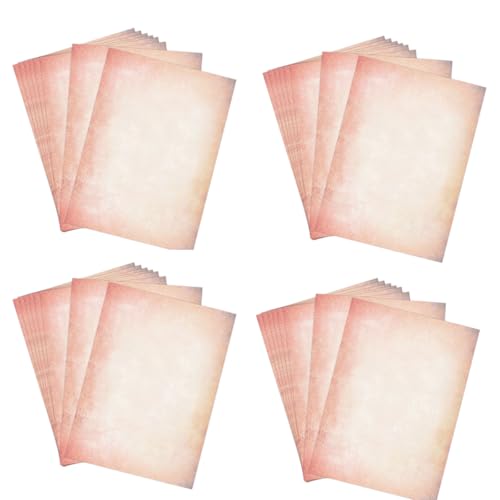 Qpout 60 Blatt Retro Pink Briefpapier, Pink-Briefpapier, süßes Schreibpapier, Pink-Kopierpapier, pastellfarbenes Papier, Computerdruckerpapier von Qpout