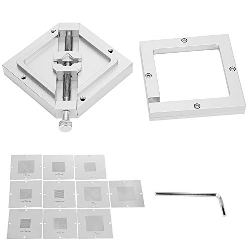 Qqmora BGA Reballing Rework Station Diagonale Vorlage f¨¹r Computer CPU Phone Welder Kits HT-90 15x13x6 Welder BGA Reballing Jig von Qqmora