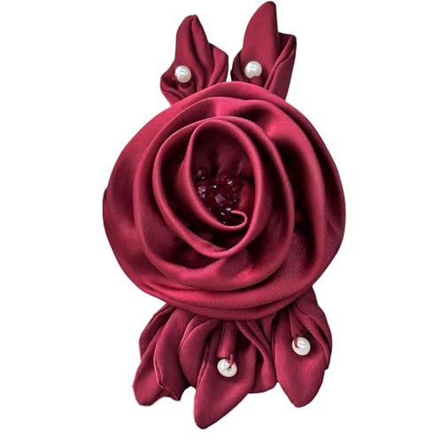 16 Cm 3D Rose Blumenapplikation Mit Perlen Für Handgefertigtes Hochzeitskleid Nähen Für Kleid von Qsvbeeqj