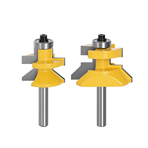 Holzbearbeitung Fräser 2 Packungen Schaftfräser Bits Schranktür Graviermaschine Router Fräser Set von Qsvbeeqj