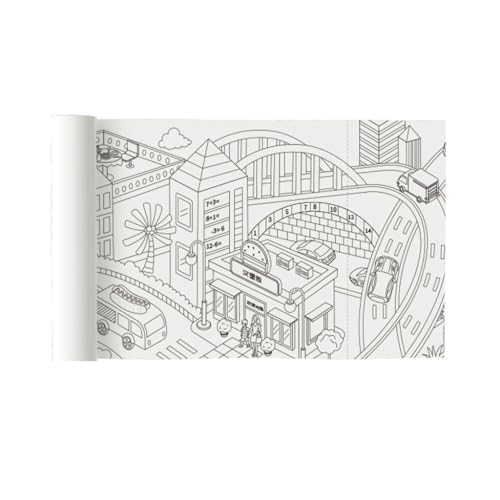 Qsvbeeqj 1000x43cm Kinder Zeichnung Rolle Kinder Malpapier Scroll Färbung Malerei Papier Frühen Bildung von Qsvbeeqj