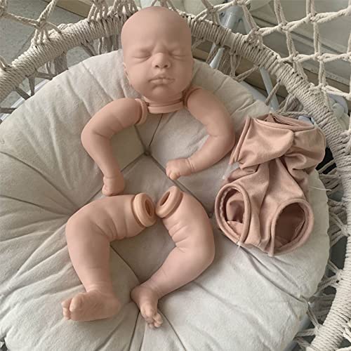 Qsvbeeqj 21 Zoll Reborns Puppenset Babyspielzeug Pflegende Handgefertigt Weiches Realistische Mit Leerem Körper Für Kinder Mädchen von Qsvbeeqj