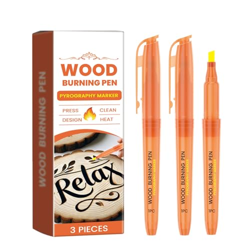 Qsvbeeqj 3pcs Holzmalerei Pen Pyrographie Marker Holzhandwerk Brennstift Für Kinder Erwachsene Holz Malerei Handwerk Holzmalerei Stift von Qsvbeeqj