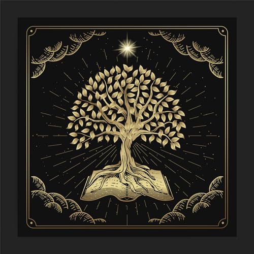 Qsvbeeqj Buntes Tarottisch Abdeckungsabdeckung Seiliger Stoff Tarot Tischdecke Baum Tischdecke Für Spirituelle Praxis Hochzeitsfeier Dekore von Qsvbeeqj