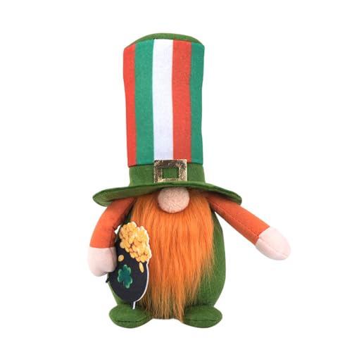 Qsvbeeqj Gesichtslose Zwergenpuppe Skandinavische Zwergenpuppe Für St. Patricks Day Zuhause Tisch Baumdekoration Karneval Party Requisiten von Qsvbeeqj