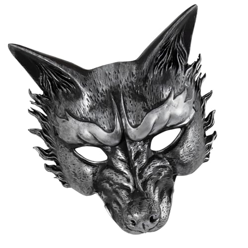 Qsvbeeqj Halloween-Wolf-Verkleidung, Tier-Cosplay-Dekoration, Maskerade für Damen und Herren, Halloween-Kostüm, Maskerade von Qsvbeeqj