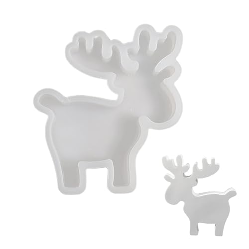 Qsvbeeqj Weihnachtsfigur Hirsch Silikon Epoxidharz für Epoxidharz Heimdekoration Gips Ornament von Qsvbeeqj