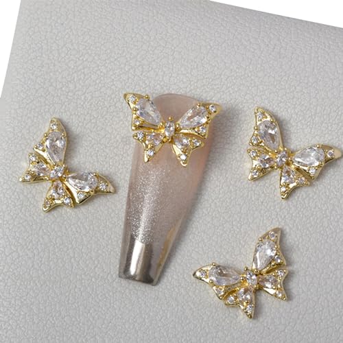 Schmetterling Nägel Kunst Funkelnde Nagel Diamant Metall Nagel Ohrstecker Nageljuwelen Für Nageldekorationen Nagelschmuck von Qsvbeeqj