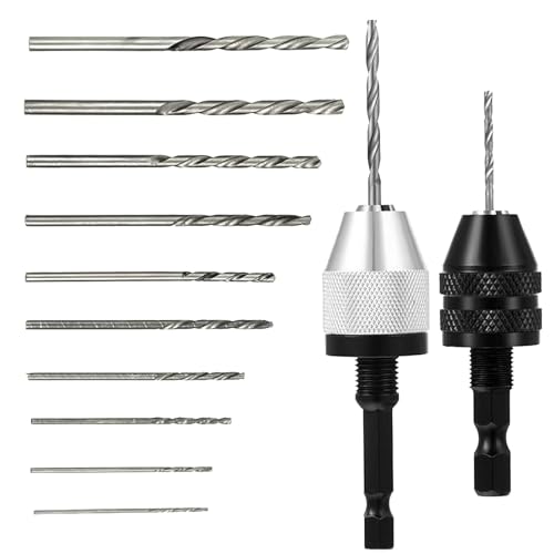 Impact Extension Set, Converter Extension Drill Tools, Impact Drill Tool Set, Impact Extension Set With 10 Drill Accessories (2.2x2.2x7cm/0.87x0.87x2.76 Inches) for Round Shank Drill Bits von Quaeetyu