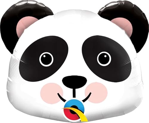 Folienballon Panda 31 Zoll | Niedlicher runder Ballon mit Panda-Design für Kinderpartys, Geburtstagsfeiern und Deko-Ideen, langlebig und hochwertig, ideal für Helium oder Luftfüllung von Qualatex von Qualatex