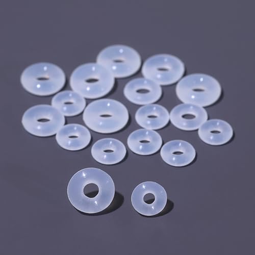 Silikon-Ohrring-Verschlüsse, Stopperringe für Piercings, transparente Scheiben, Stabilisator-Pads für Heilung, nicht ziehen, 4 ~ 8 mm Ohrläppchen-Stütz-Patches (5 mm), 50 Stück von Qualima