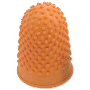 Quality Rubber Gummi-Fingerhut zum Zählen von Geldscheinen und Umblättern Größe 3 XL 10 Stück orange von Quality Rubber