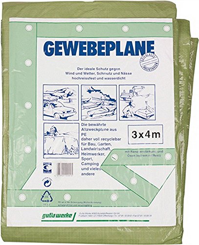 Quality 2000227108 Gewebeplane Multi Tarp Stand.B.8000xL.10000mm m.Aluminiumösen olivgrün von Quality