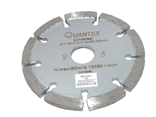 Diamant Frässcheibe Ø 115 mm Segmentstärke 4,0 mm, Fugenfräser für Mauerwerk und Putz von Quantex