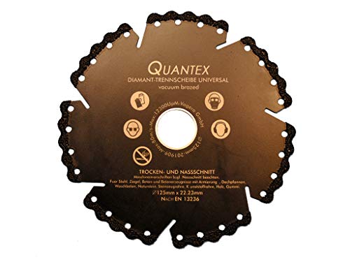 Universal Diamanttrennscheibe 125 mm. Diese DiaScheibe ist ein Allrounder und Allesschneider. von Quantex