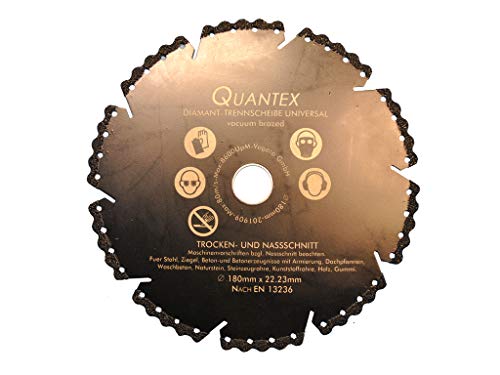 Universal Diamanttrennscheibe 180 mm. Diese DiaScheibe ist ein Allrounder und Allesschneider. von Quantex