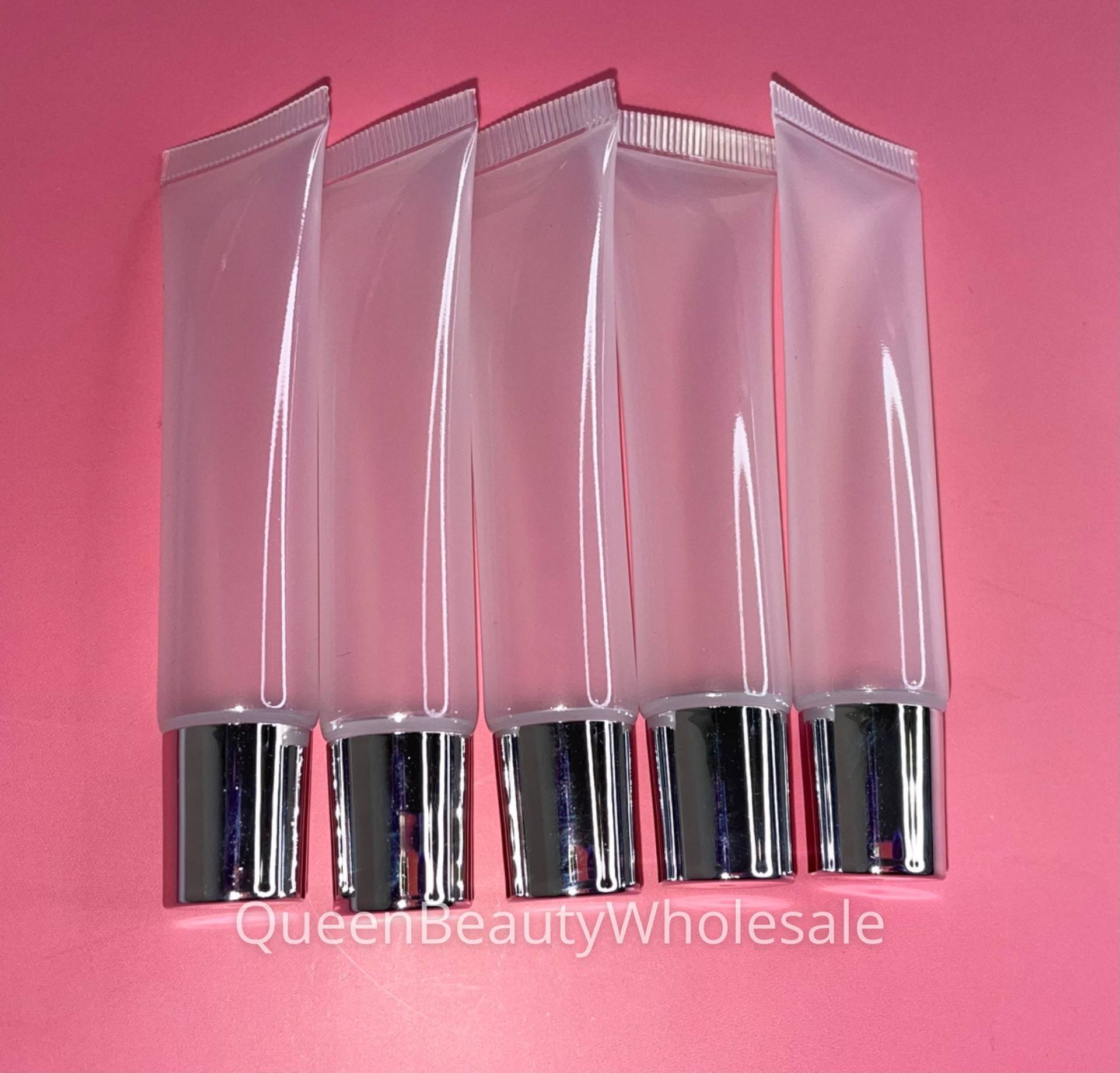 10 Stück Leere 15Ml Lipgloss Squeeze Tubes| Roségold | Silber von QueenBeautyWholesale