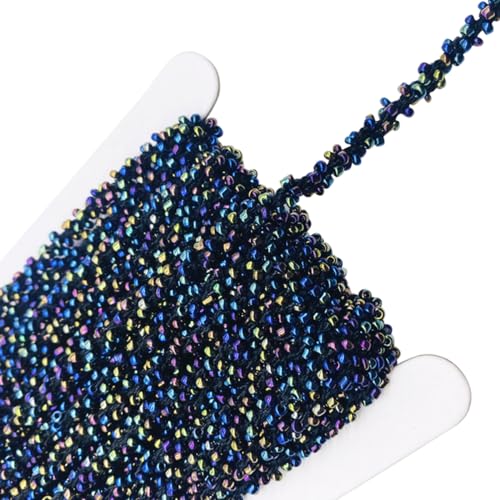 9,5 Yards 6 mm Perlenbesatzband, Kristallperlenstreifen, Schnur zum Nähen von Perlenseilen für DIY-Bastelarbeiten, Hochzeitsfeier, Kleidungsdekoration,09 von Queenbox
