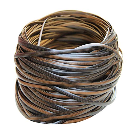 Queenbox 500g(70m) Synthetische Rattan Weben Material, Kaffee Farbverlauf Flache Kunststoff Rattan Für Stricken Reparatur Stuhl Tisch Haushalt aufbewahrungsbox Möbel DIY Kunst & Handwerk von Queenbox