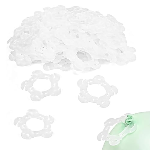 100 Stück Ballon Halterung Clip Pflaumenförmige Ballonclips Ballonbogen Halterung Schnalle Ballon Styling Clips Ballon Säule Stand Ballon Connectors Clips für Hochzeit Event Birthday Party von Queerelele