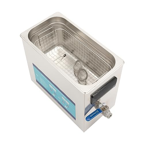 6.5L Digitaler Ultraschallreiniger Ultra Sonic Bad Reinigung Tank Timer Heizung Ultrasonic Cleaner,mit Korb,Schneller Versand,zur Reinigung von Schmuck, Uhren, Gläsern, Geschirr, zahnmedizinischen von Queeucaer