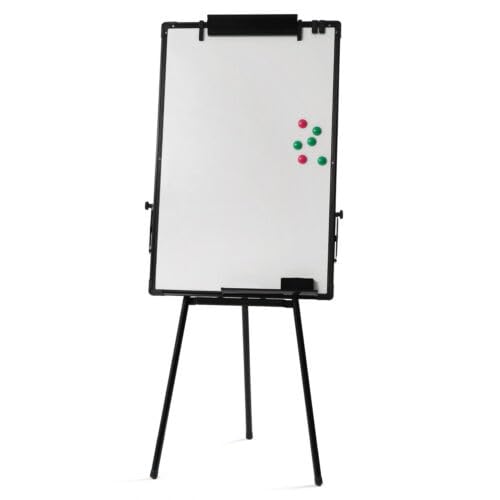 Magnetisches Whiteboard mit Ständer,91X61cm Flipchart-Staffelei Höhenverstellbar,l für Unternehmen, Büros, Schulen,zum Anbringen von Mitteilungen, Notizen, Plänen, Präsentationen, Schulungen von Queeucaer