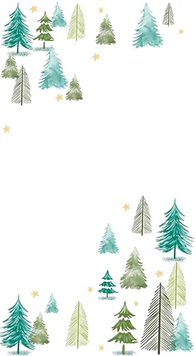 Quera Papierservietten, Weihnachtsbaum, Blau, Grün, Handtücher, Aquarell, dekorative Tischservietten für Neujahr, Winter, Abendessen, Frohe Weihnachten, Feiertage, Partyzubehör, 50 Stück von Quera