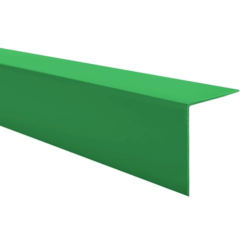 Quest PVC Kantenschutzwinkel - Ohne Klebeband - Kantenleiste und Eckenschutz - Eckleiste Winkelprofil - 20x20mm, 200cm, Grasgrün von Quest