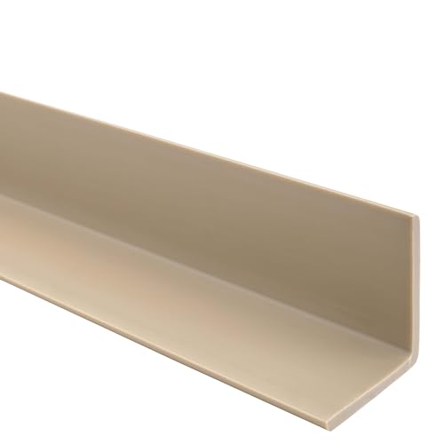 Quest Winkelprofil 27x27mm Kantenschutzwinkel Winkelleiste Eckenschutz – PVC Kunststoff – Ohne Klebeband – 110cm, Beige von Quest